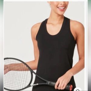Flint Park Women's Volley Tank Top Black NWT tennis tenniscore pickleball